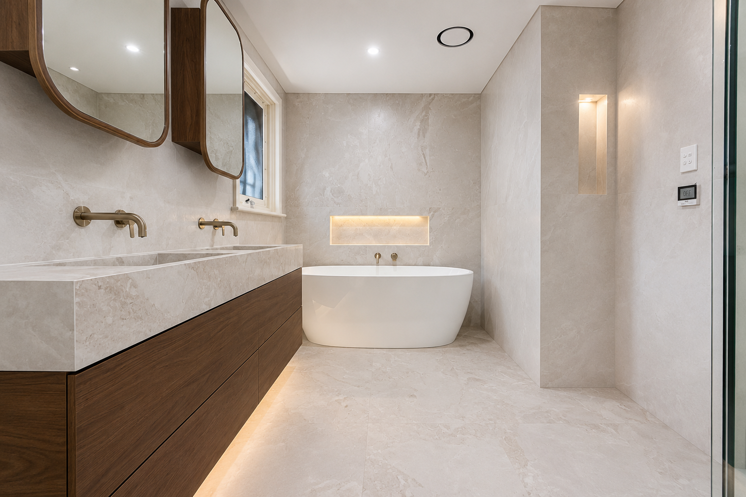 Luxury marble bathroom renovation in Sydney